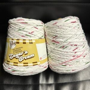 Sugar and cream cotton yarn